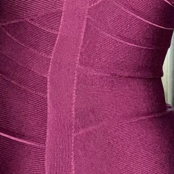 Herve Leger Royal Purple Iconic Body Con Dress - Picture 14 of 15